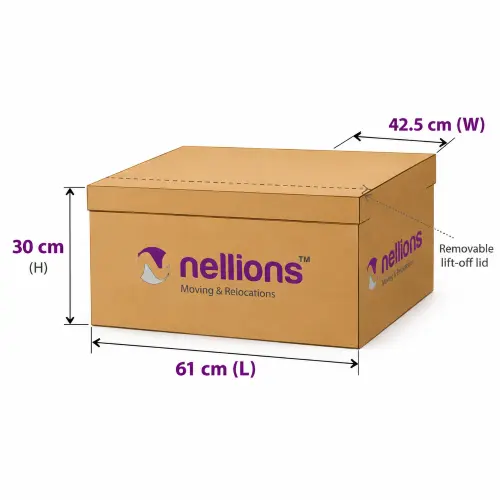 Large archive box dimensions - 61 cm length, 42.5 cm width and 30 cm height