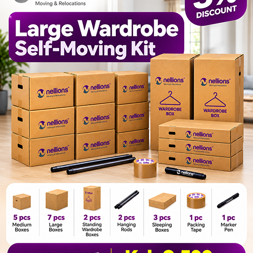 Large Wardrobe Self-Moving Kit